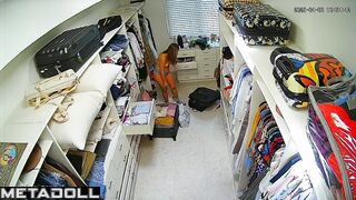 Innocent Estonian blonde doctor changes her clothes before watching porn