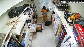 Innocent Estonian blonde doctor changes her clothes before watching porn