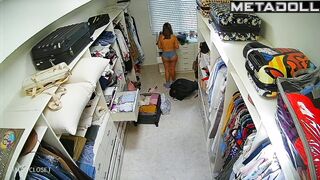 Innocent Estonian blonde doctor changes her clothes before watching porn