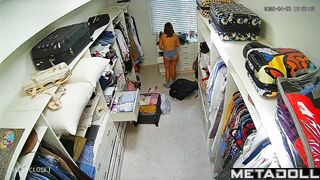 Innocent Estonian blonde doctor changes her clothes before watching porn