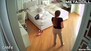 Petite German girl changes her panties