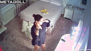 Beautiful British girl naked in her room