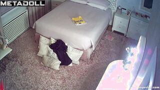 Beautiful British girl naked in her room