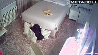 Beautiful British girl naked in her room