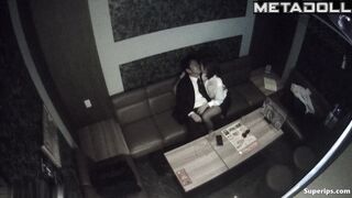 Korean drunk couple groping each other