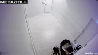 Nerdy Korean couple groping each other