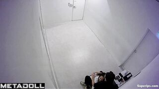 Nerdy Korean couple groping each other