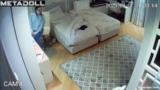 Beautiful German girl changes clothes