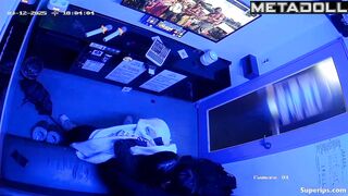 Korean college couple at a karaoke