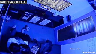 Korean college couple at a karaoke