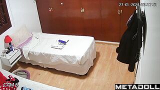 Busty Italian girl naked in her room