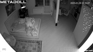Drunk Russian couple fucks in their bedroom