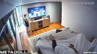 Italian fetish couple fucks in their bed