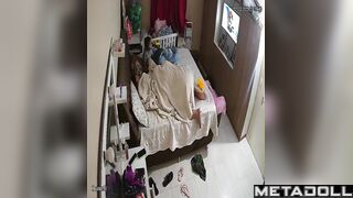 German young lovers fuck wildly in their bed hidden cam