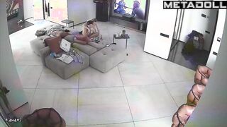 Horny Swedish brunette wife changes her clothes after work