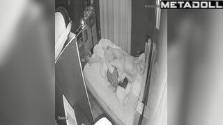 Perverse Russian brunette step-mom rides her boyfriend spy cam record