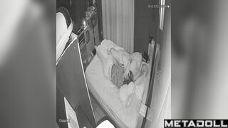 Perverse Russian brunette step-mom rides her boyfriend spy cam record