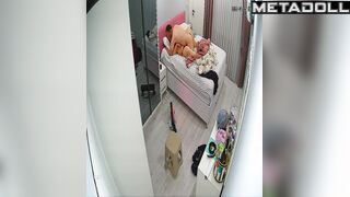 Naughty German brunette mother receives oral sex online