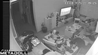 Young lovers fuck before going to sleep real spy cam