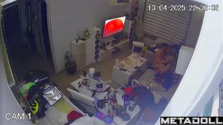 Young lovers fuck before going to sleep real spy cam