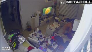 Young lovers fuck before going to sleep real spy cam