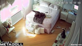 British girl in panties watches porn