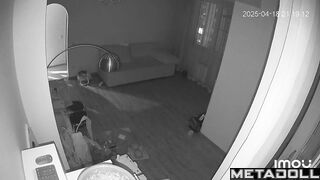 Ukrainian couple naked in their bedroom