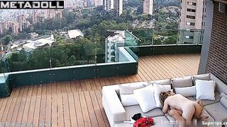 American man has sex with his Latina girlfriend