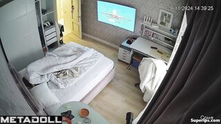 Petite teen girl masturbates in secret