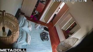 Petite Latina girl quickly changes clothes