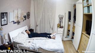 Skinny Italian wife has sex at night
