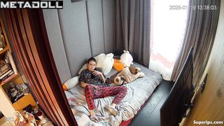 Ukrainian college girl masturbates slowly