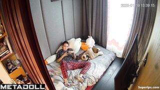 Ukrainian college girl masturbates slowly