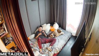 Ukrainian college girl masturbates slowly