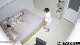 Married Asian couple has sex