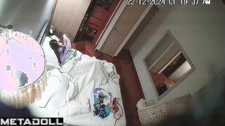 Petite Latina girl masturbates in a strange way
