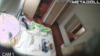 Petite Latina girl masturbates in a strange way