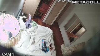 Petite Latina girl masturbates in a strange way