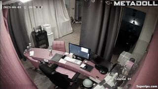 Young Korean couple fucks in an office