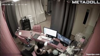 Young Korean couple fucks in an office
