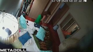 Busty Latina MILF changes clothes