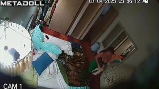 Busty Latina MILF changes clothes