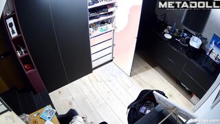 Cute Ukrainian teen girl changes clothes