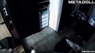Cute Ukrainian teen girl changes clothes