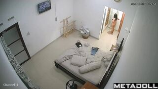 Mature Asian wife changes clothes