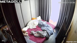 Petite Slavic girl masturbates hard