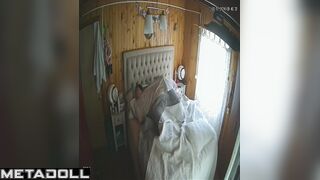 Ordinary morning sex under the blanket, spouses routine