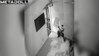 Couple enjoying each other on honeymoon, cool tape