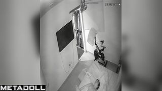 Couple enjoying each other on honeymoon, cool tape