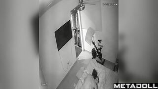 Couple enjoying each other on honeymoon, cool tape